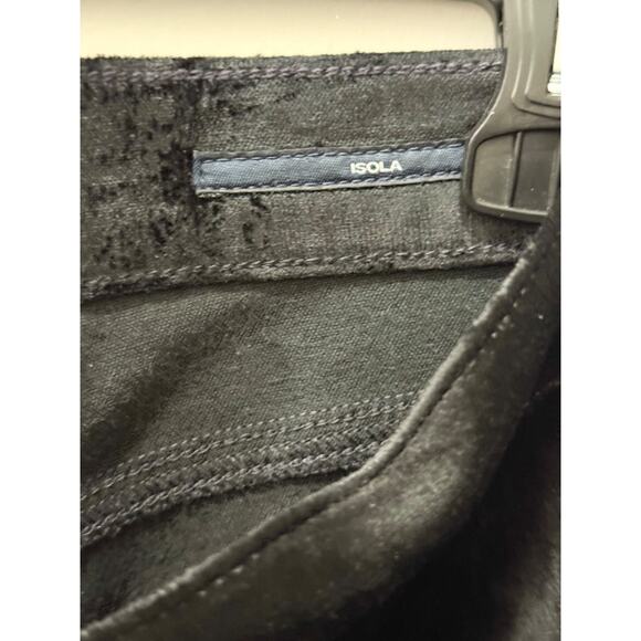 Citizens of Humanity Isola Velvet Mid-Rise Cropped Trouser Pants Black Womens 27 - Picture 5 of 7